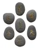Artikelbild 1 des Artikels “Glücksstein - 7er-Set Chinesisches Zeichen, grau / gold, deutscher Text |Natur “