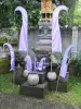 Artikelbild 1 des Artikels “Balifahne flieder – Original Satin-Gartenbanner inkl. Stab (1,2m / 2m) “