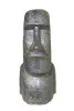 Artikelbild 1 des Artikels “Moai-Kopfskulptur, 82 cm hoch | GRC (Fasersteinguss), Kupferfinish “