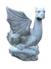 Product image 1 of the product “Sitting dragon on stone, looking to the right, ca. 65 cm H ”