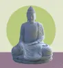 Artikelbild 1 des Artikels “Sitzender Buddha aus Flussstein in Bhumisparsha - Geste des Berührens der Erde. Etwa 115cm Höhe. “