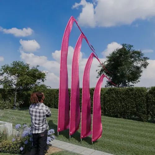 Artikelbild des Artikels “Original Balifahne, pink. Die Fahne ist in 3, 4, 5 und 6 Meter erhältlich. “