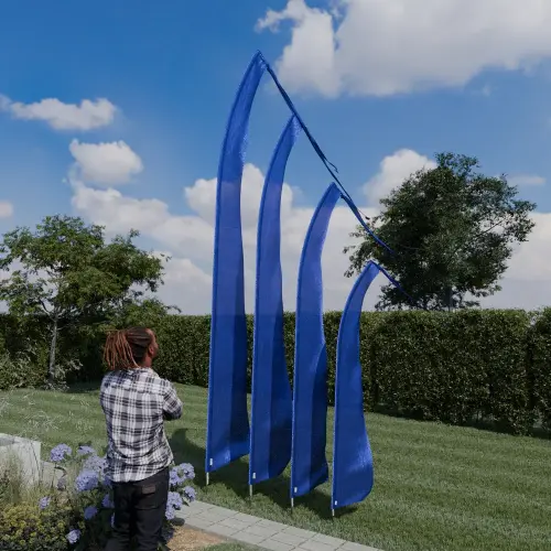Artikelbild des Artikels “Original Balifahne, royalblau. Die Fahne ist in 3, 4, 5 und 6 Meter erhältlich. “
