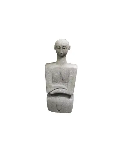 Artikelbild des Artikels “Abstrakte Figur - Kind, 70 cm Höhe. Naturstein (Basanit), Steinmetzarbeiten “