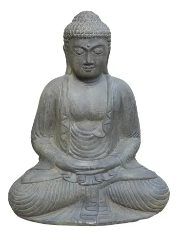 Artikelbild des Artikels “Buddha-Figur, sitzend, japanisch, Steinguss, 52 cm “