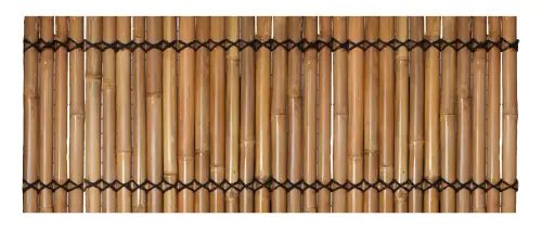 Artikelbild des Artikels “Bambuselement Palettenabdeckung, starr, gelb-braun (Apus), mit Zierseil. Durchmesser 3-5cm 83 x 32 cm Höhe. “