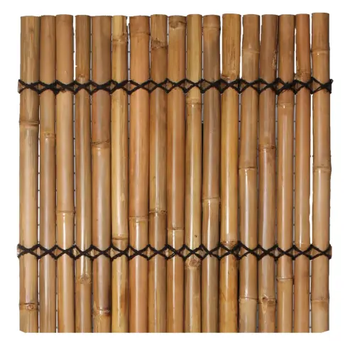 Artikelbild des Artikels “Bambus-Element Palettenabdeckung, starr, gelb-braun (Apus), mit Zierseil. Durchmesser 3-5cm 83 x 120 cm Höhe. “