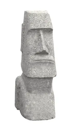 Artikelbild des Artikels “Moai-Kopf, 50 cm Höhe| Naturstein (Basanit), Steinmetzarbeiten. Naturstein, grau “