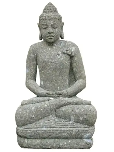 Product image of the product “Seated Buddha made of basanite, Indian, 150 cm H, Hand position: meditation ”