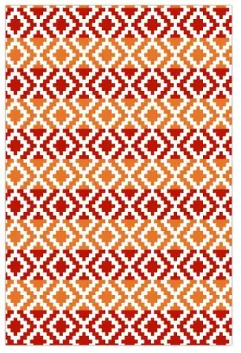 Artikelbild des Artikels “Outdoor-Teppich, FH-56 Rot/Orange Multi (120 cm x 180 cm) “