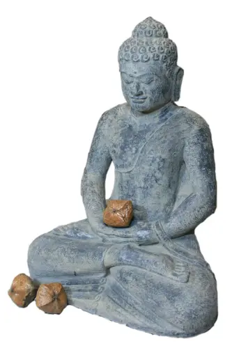Artikelbild des Artikels “Buddha, sitzend - Borrobudur 76 cm hoch, Lavaguss “