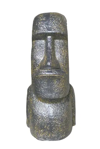 Artikelbild des Artikels “Moai-Kopfskulptur, 82 cm hoch | GRC (Fasersteinguss), Kupferfinish “