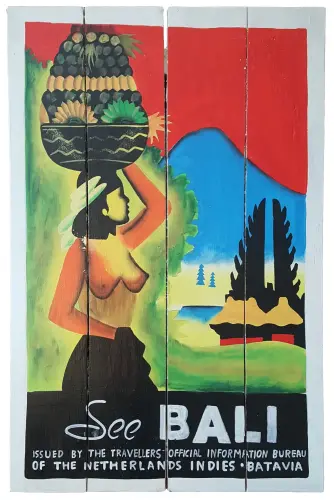 Artikelbild des Artikels “Handbemaltes Holzschild, retro, „See Bali“, 60 cm “