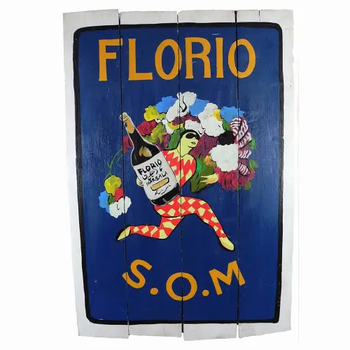Artikelbild des Artikels “Handbemaltes Schild „Florio S.O.M.“, 60 x 40 cm “