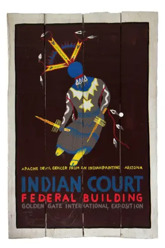 Artikelbild des Artikels “Handbemaltes Schild „Indian Court“, 60 x 40 cm “