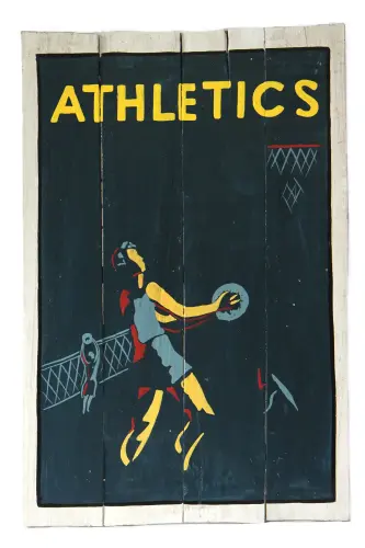 Artikelbild des Artikels “Handbemaltes Schild „Athletics“, 60 x 40 cm “