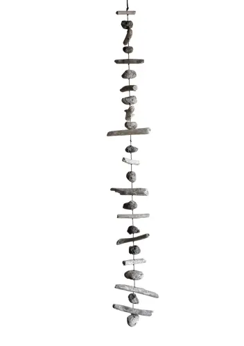 Artikelbild des Artikels “Deko Hänger, Treibholz und Stein, ca. 100 cm, weiß lasiert “