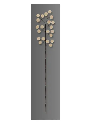 Artikelbild des Artikels “Panel – Blume aus Münzen auf Holz, grau “