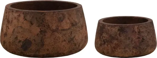Artikelbild des Artikels “2 er Set Pflanzgefäße, in der Farbe Rust.  A; 44cm Dia - 23cm H. / B: 31cm Dia - 16cm H. “