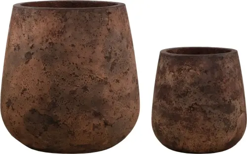 Artikelbild des Artikels “2 er Set Pflanzgefäße, in der Farbe Rust.  A; 47cm Dia - 48cm H. / B: 31cm Dia - 32cm H. “