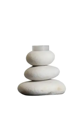Artikelbild des Artikels “SALE – Teelichthalter „Zen“, weiß, 10 cm “