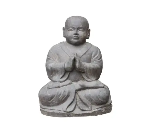 Artikelbild des Artikels “Sitzender Mönch aus Steinguss, ca. 60 cm H “