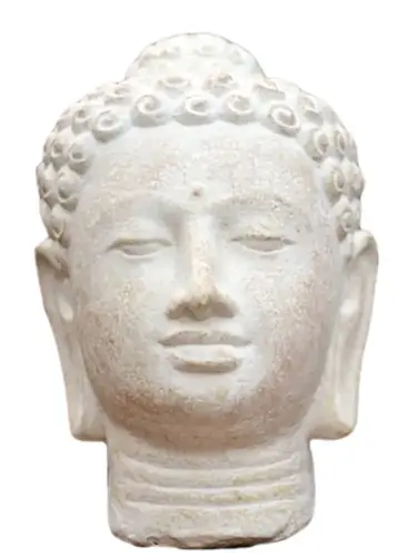 Artikelbild des Artikels “Buddha-Kopf, 34 cm, weiß “