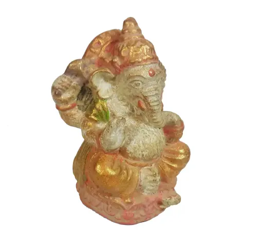 Artikelbild des Artikels “Sitzender Ganesha, Steinguss, handbemalt, ca. 12 cm “