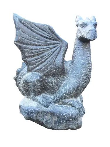 Artikelbild des Artikels “Sitzender Drache auf Stein, ca. 65 cm “