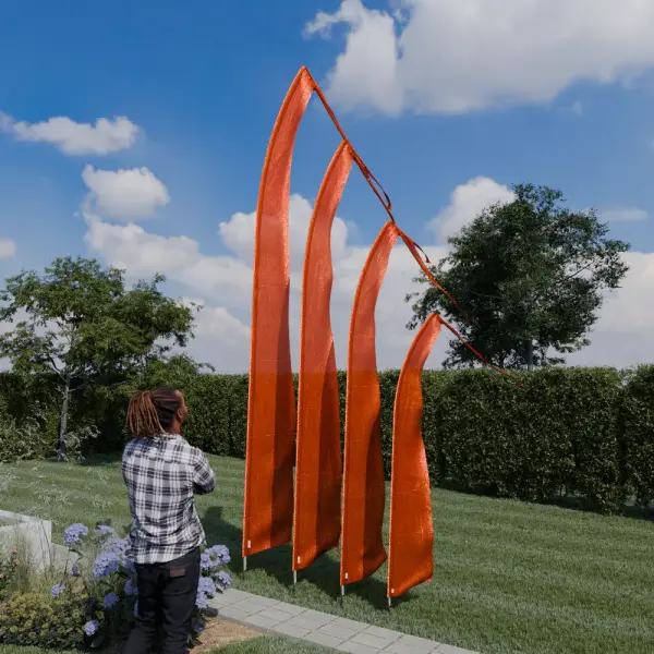 Artikelbild 1 des Artikels “Original Balifahne, dunkelorange. Die Fahne ist in 3, 4, 5 und 6 Meter erhältlich. “