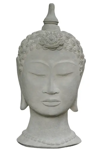 Artikelbild 1 des Artikels “Thailändische Büste, 43 cm, antikisiert, aus gegossenem Lavastein “