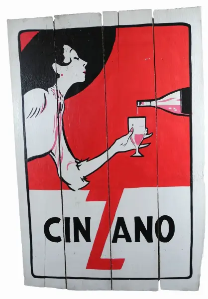 Artikelbild 1 des Artikels “Retro-Holzschild ''Cinzano'' “