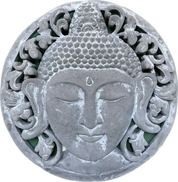 Artikelbild 1 des Artikels “Anando - Plaque - Buddha Gesicht, Ø 30cm | Steinguss “