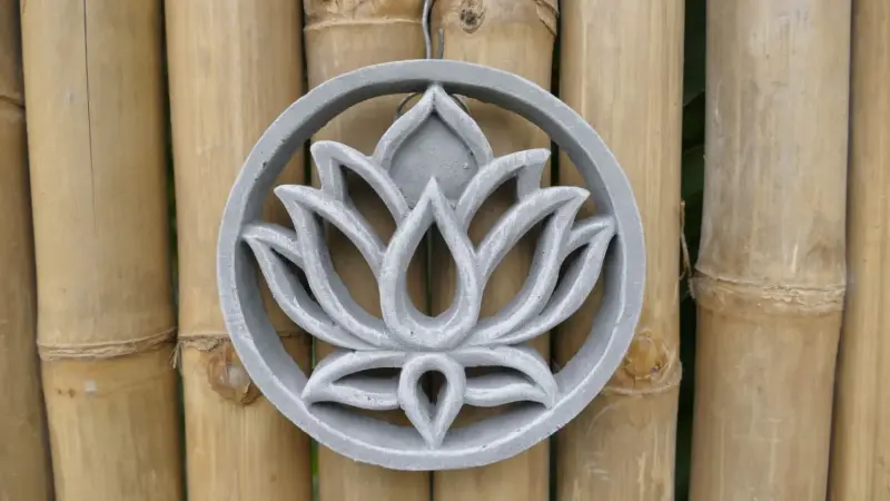 Artikelbild 1 des Artikels “Lotus - Plaque - Lotus Blume, Ø 15cm | Steinguss “