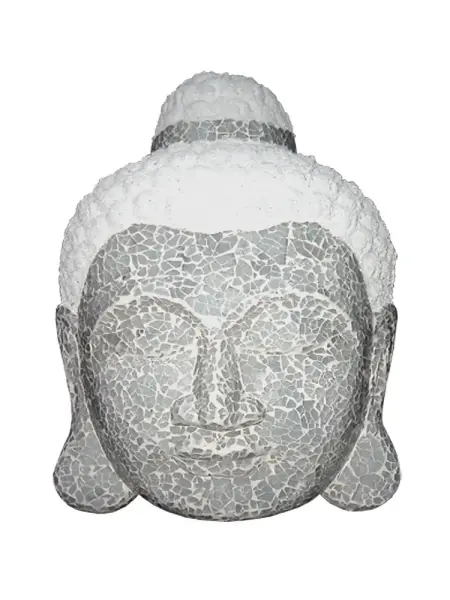 Artikelbild 1 des Artikels “Buddha-Kopf, mit Spiegelplättchen beklebt, 40 cm “