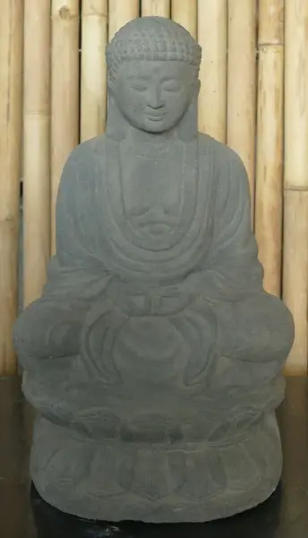 Artikelbild 1 des Artikels “Buddha-Figur, sitzend, auf Sockel, japanisch, 50 cm, Antikfinish “