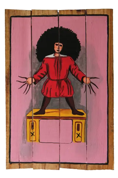 Artikelbild 1 des Artikels “Holzschild, retro, „Struwwelpeter“, 60 x 40 cm “