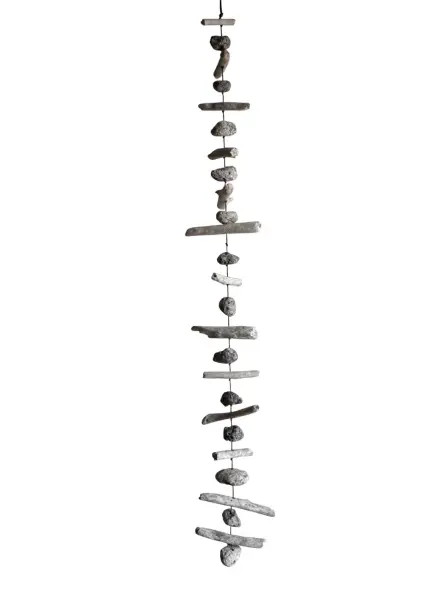 Artikelbild 1 des Artikels “Deko Hänger, Treibholz und Stein, ca. 100 cm, weiß lasiert “