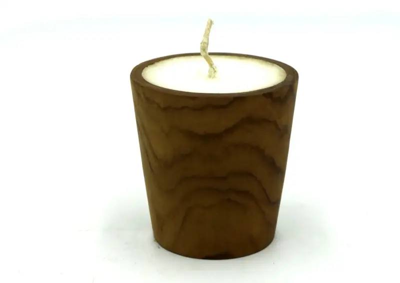 Artikelbild 1 des Artikels “Leuchte aus Holz, aus Teakholz, Ø 8 cm, H 8,5 cm “