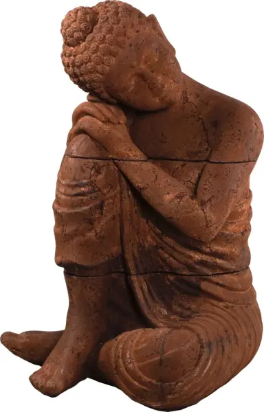 Artikelbild 1 des Artikels “Sitzender Buddha Relax, Terracotta. Farbe Rust. 78 cm Hoch. “