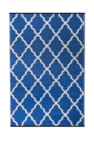 Product image 1 of the product “Outdoor rug, FH-04 blue, geometric pattern (120 cm x 180 cm) ”