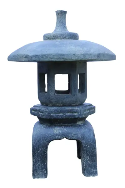 Artikelbild 1 des Artikels “Japanische Gartenlaterne, 70 cm hoch, Steinguss, handgefertigt & farbig “
