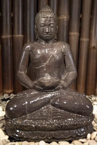 Product image 1 of the product “Sitting Buddha with vessel as water feature, ca. 50 cm H ”