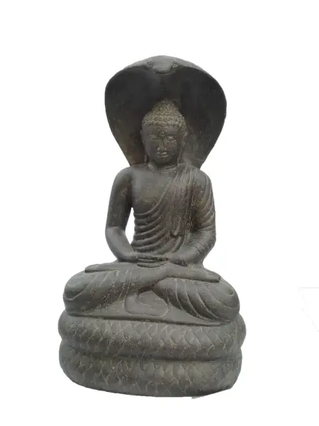 Artikelbild 1 des Artikels “Buddha-Figur, sitzend, beschützt von einer Cobra, 80 cm “