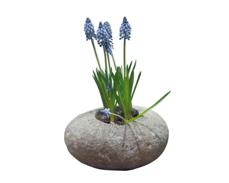 Artikelbild 1 des Artikels “Pflanzgefäß, ausgehöhlter Stein, Größe L “