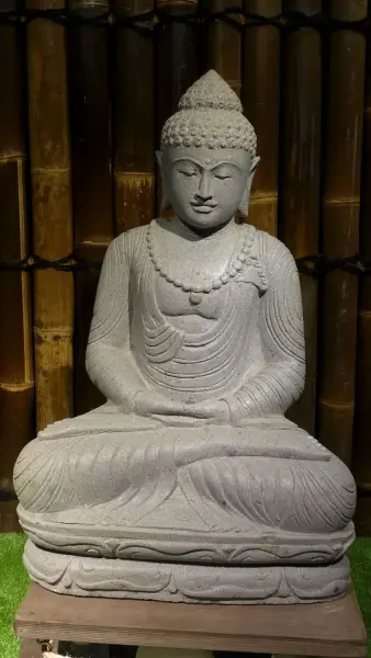 Artikelbild 1 des Artikels “Buddha-Figur, sitzend, „Meditation“, indisch, 80 cm “