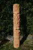 Product image 2 of the product “Tiki Statue Polynesia style. From coconut palm 150cm. Approx. 25-27cm dia. Model 2 - open mouth, ”