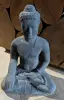 Product image 2 of the product “Buddha, sitting - Borrobudur, 34 cm high, cast lava stone, antique finish ”