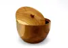 Artikelbild 2 des Artikels “Holzschale mit Deckel, aus Teakholz, 16 cm Ø, 9 cm H “