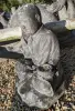 Product image 2 of the product “Sitting monk with bowl, 43 cm height, cast stone, handcrafted & coloured ”